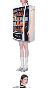 Drole de costume d'eponge distributeur automatique pour Halloween cosplay et fete vetement