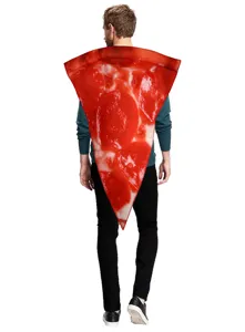 Funny pizza slice costume for adults and kids, perfect for Halloween, cosplay, and party events.