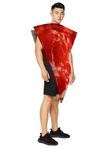Funny pizza cosplay costume for Halloween, funny food role play party performance outfit.