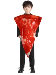 Funny pizza cosplay costume for kids, perfect for Halloween parties and dress up events.