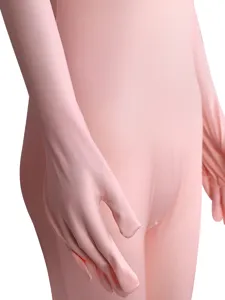 Pink full body spandex zentai suit stretchy tight bodysuit for stage performance and cosplay.