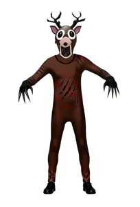 Creepy deer monster costume for kids and adults halloween cosplay spooky forest deer jumpsuit
