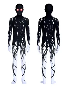 Children Halloween tree demon cosplay jumpsuit scary costume with headgear for party