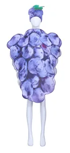Funny purple grape costume for Halloween party, stage performance, and fun fruit role play events.