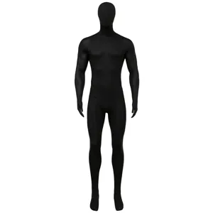 Full body black zentai suit invisible man costume adult Halloween cosplay bodysuit.