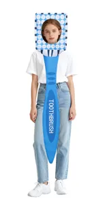 Funny toothbrush costume for Halloween cosplay and party stage performance events adults unisex.