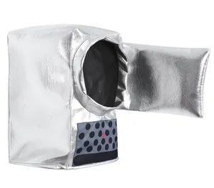 Zilveren cameraman cosplay hoofdmasker grappige Halloween kostuum rekwisiet voor feest