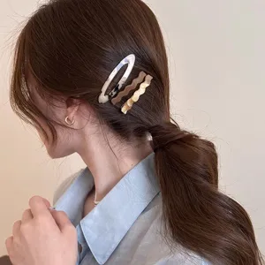 3-pack acetate hair clips set stylish geometric barrettes elegant hair accessories for women