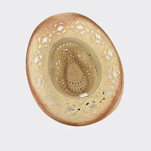 Sombrero de paja vintage mujer verano playa gorro de sol vaquero occidental estilo