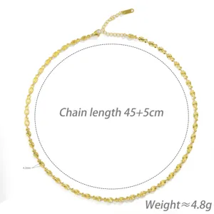 Gold facettierte runde Scheibe Halskette Detail, stilvolle Sternenhimmel Kette 45+5cm Schmuck.