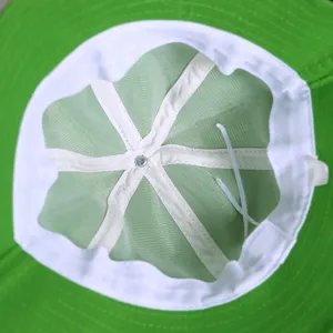 Interior detail view of casual fisherman hat showing clean white lining and mesh seams.