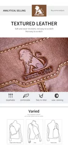 Men genuine leather chest bag casual sling shoulder cowhide vintage stylish crossbody bag