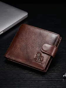Herren Echtes Leder Vintage Kurze Brieftasche RFID Blockierung Business Bifold Mehrere Kartenhalter Münzfach