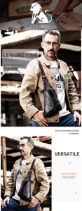 Men genuine leather chest bag detail, premium cowhide, casual sling design for commute.