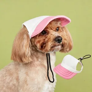Süße verstellbare Hunde Sonnenblende Kappe, Sommer Ohr-aus Sonnenschutz Baseballmütze.