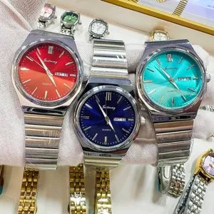 Men's Quartz Watch Steel Strap Dual Calendar Minimalist Business Waterproof Casual Watch