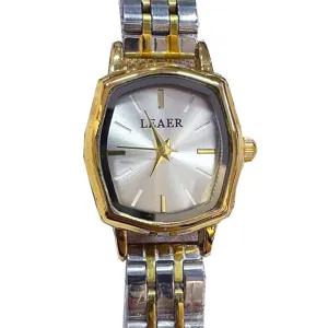 LEAER dames horloge metalen band polygoon kwarts mode stijlvolle elegante polshorloge mooi