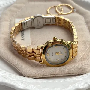 MICAI gynoikeio roloi oval kanran alloy steel strap quartz fashion leptomereia