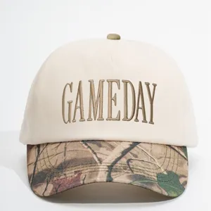 Gorra de béisbol de camuflaje bordada, sombrero deportivo ajustable casual para uso diario.