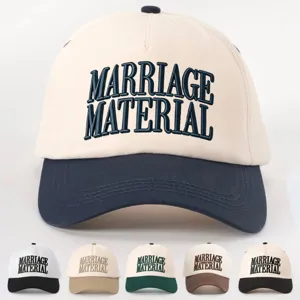 Unisex Polyester Embroidered Letter Baseball Cap Contrast Color Colorblock Curved Brim Sunshade Outdoor Sports Hat Adjustabe Casual Trucker Cap