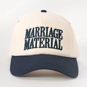 Classic color-block baseball cap with embroidered lettering, stylish and casual outdoor hat.