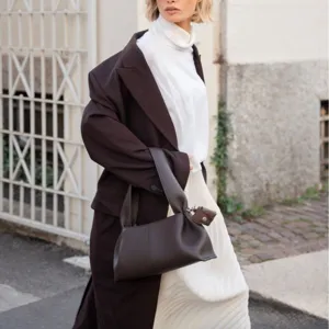 Stylish French long handle hobo bag for women, premium dumpling underarm bag for daily wear.