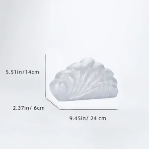 Acrylic pleated shell evening bag, elegant clutch purse with metal chain for women party.