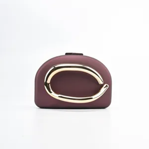 Sac de Soirée Rigide en Acrylique Mode Femme Pochette de Luxe avec Poignée Anneau Métal Élégant Sac à Main de Fête de Mariage