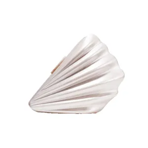 Acrylic shell clutch bag, minimalist design mini crossbody evening bag for women and girls.