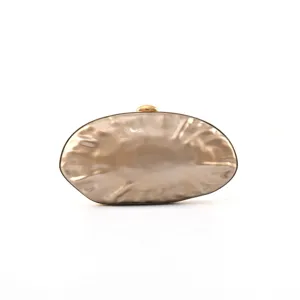 Glossy acrylic evening clutch bag with metal clasp, elegant wedding party shoulder purse.