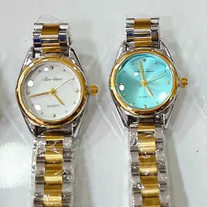 Vintage Classic Alloy Quartz Watch For Women Round Dial Metal Chain Stainless Steel Strap Trendy Dress Elegant Female Wristwatch