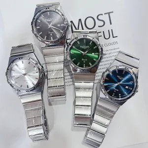 BAITINGE quartz couple watch set stainless steel strap calendar waterproof fashion casual watch