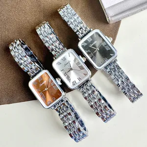 Orologio donna quarzo Sunlifex quadrante rettangolare numeri romani cinturino metallo elegante