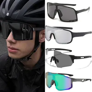Sport Zonnebril Fiets Zonnebril Outdoor Winddicht Goggles Photochromische Reflecterende Lenzen Vierkant Frame PC Eyewear