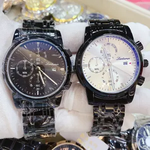 Orologio da uomo al quarzo cinturino in acciaio inossidabile cronografo impermeabile