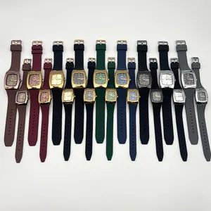 GALAXY quartz horloge siliconen band koppel horloge met dubbele kalender waterdicht gekleurde variant