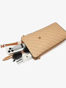 Borsa a tracolla in paglia intrecciata da donna, borsa a secchiello retrò con finiture in PU.