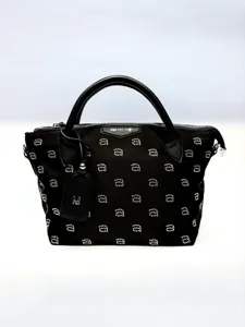 Women Handbag Tote Bag Oxford Fabric Rhinestone Embellished Luxury Fashion Top Handle Shoulder Bag Satchel