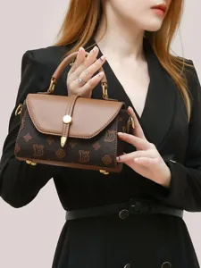 Vintage retro women handbag luxury designer shoulder bag stylish printed crossbody bag