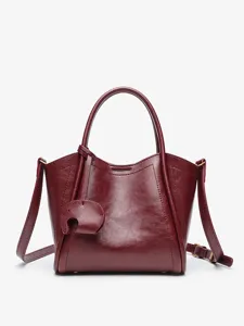 Women PU Leather Bucket Bag Niche Design Handbag Casual Commuter Crossbody Bag Stylish Daily Shoulder Bag
