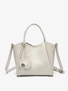 Stylish light grey women bucket handbag, premium niche design casual crossbody shoulder bag.