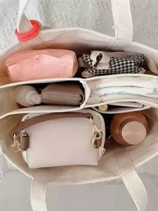 Canvas diaper bag multifunctional large capacity mommy tote bag multi-compartment travel