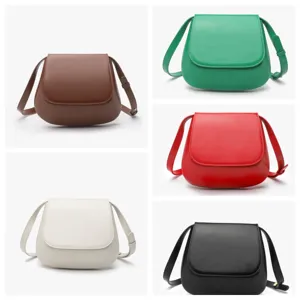 Women vintage saddle bag stylish retro shoulder messenger bag casual PU leather handbag