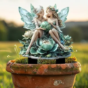 Tweeling fee acryl tuin stek lotus bloem decoratie waterdichte buiten decoratie