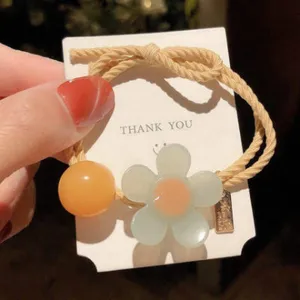Ins style fashion hair rope cute flower hair band rubber band sweet hair accessories for women
