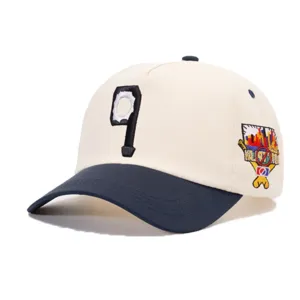 Lässige bestickte Baseballkappe mit Farblock-Design, stilvoller Outdoor-Sonnenhut für Damen und Herren.