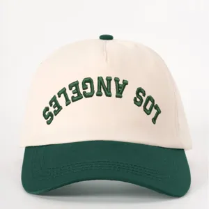 Gorra de béisbol colorblock bordada de moda Los Angeles para ocio al aire libre y deportes.