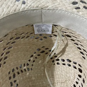 Damen Sommer breite Krempe Raffia Sonnenhut Strand Urlaub gewebte Reise Sonnenschutz Hut