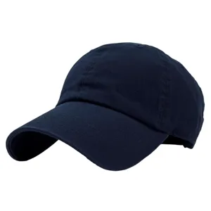Casquette de baseball en coton bleu marine casquette unie protection solaire réglable