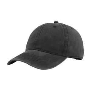 Retro washed cotton baseball cap detail, vintage distressed grey duck tongue hat for daily sun protection.